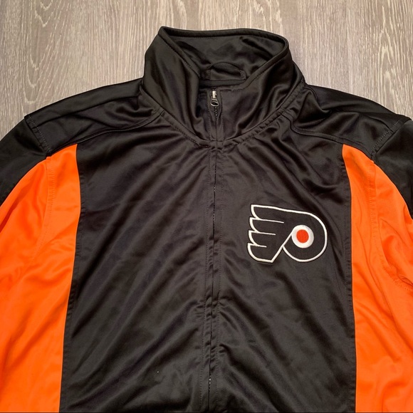Philadelphia Flyers Hockey NHL Full Zip Track Jacket Men’s Size Large - Picture 2 of 5